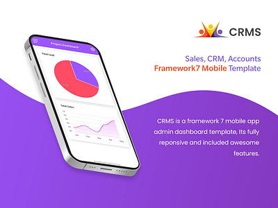 CRMS - Sales, CRM, Accounts Framework7 Mobile Template framework7 mobile app template project management template responsive design template