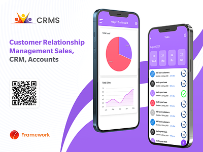 CRMS - Sales, CRM, Accounts Framework7 Mobile Template crms customer relationship management framework7 lead management template sales