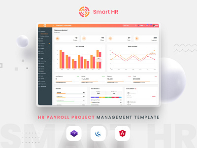 SmartHR - HR, Payroll, Project Management vuejs Template bootstrap admin template employee management hr payroll