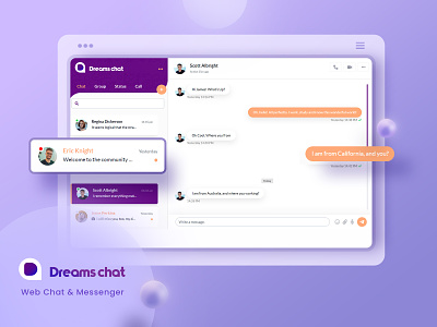 DreamsChat Web - Chat, Audio, Video Web APP with Admin Panel messenger whatsapp clone whatsapp web whatsapp web app clone