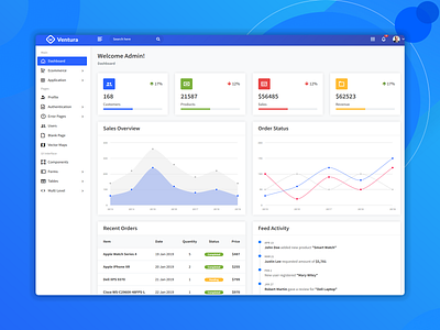 Ventura- Simple & Responsive Admin Dashboard Template admin dashboard admin template bootstrap admin