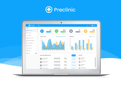 Preclinic - Hospital, Clinic Management Template Admin Dashboard admin template appointment bootstrap 4 template clinic and hospital doctor employee management hospital medical admin panel medical admin template