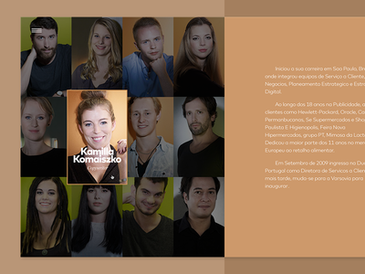 Team Section burguer ui layout split team website