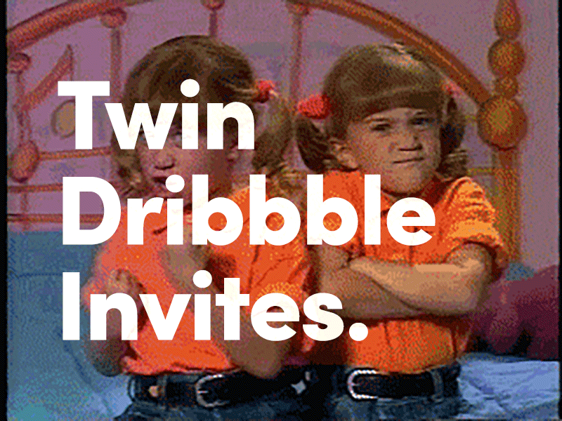 Twin Dribbble Invites 2 dribbble invite two
