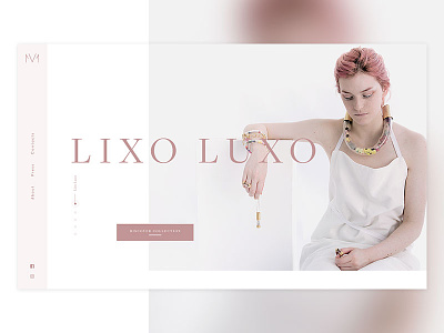 Jewelry Website design fashion jewelry photo typography ui website