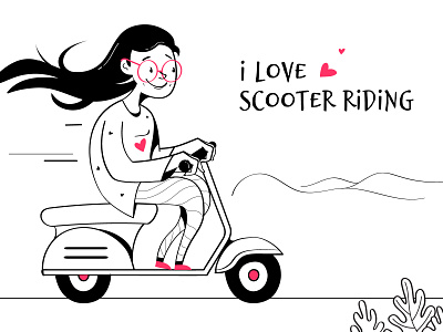 Riding A Scooter