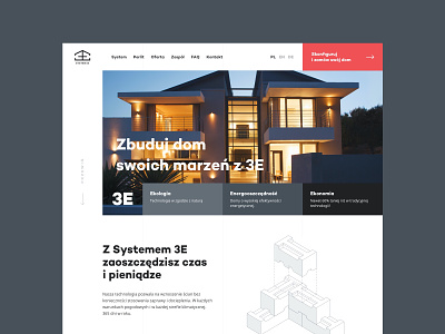 System 3E - Homepage clean grid house layout web web design website