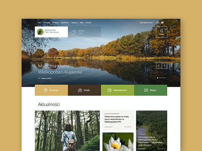 Polish National Parks - new website concept clean grid layout national park parks poland web web design website
