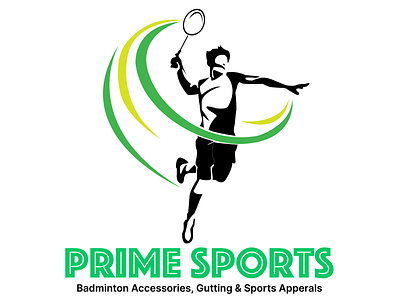 Prime Sports badminton branding logo sports
