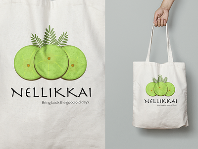 Shopping Bag Design - Nellikkai branding goose berry logo package design shopping bag design