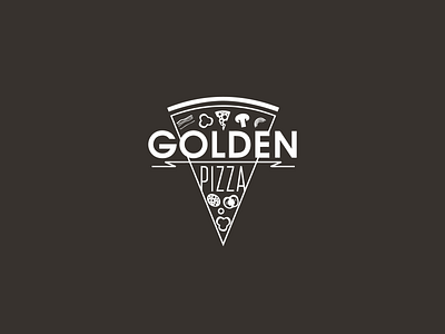 Logo Golden Pizza branding logo pizza typography vector