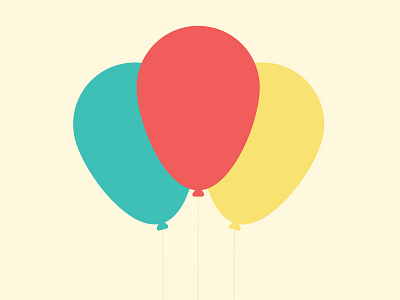 Flat Balloons art poster