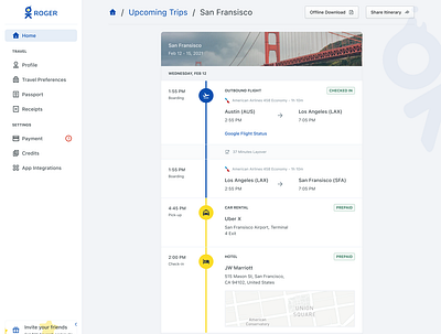 Traveller Itinerary Web App activity app design figma layout saas app traveller ui ux web app
