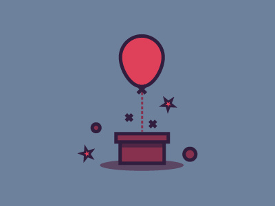 Box & Baloon illustration