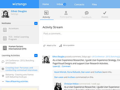 Activity Stream & Dashboard