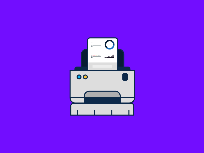 Printer illustration printer