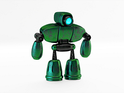 Green Jupiter character character design cinema 4d cinema4d modeling modelling octane octanerender render robot