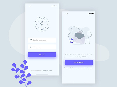 Log in to your store app design illustration minimal typography ui ux vector