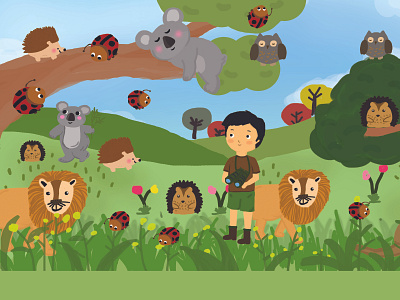 Childern Book Illustration childern book children illustraion jungle kids book