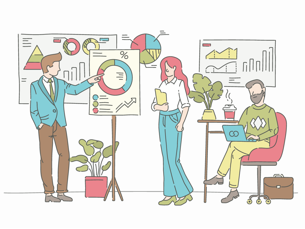 Business Statistics Illustration by Palau on Dribbble