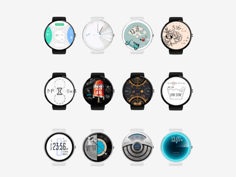 Watchfaces for Android android apple watch branding design ios mobile ui ux watch