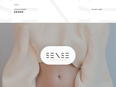 Sense branding design ecomerce fashion logo typography ui ux vector