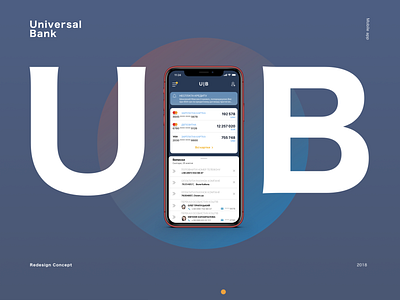 Uniiversal Bank - mobile app app banking banking app design finincial icon ios mobile ui ux