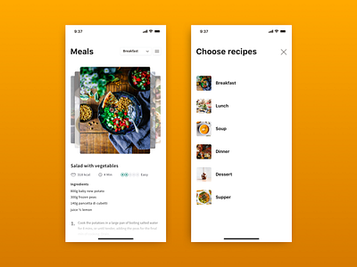 Food App app design food iphone mobile ui uiux ux