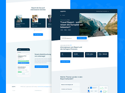Travel Report - Landingpage Design branding clean data design designer germany hamburg illustraion landing page logo materialdesign modern report design travel ui ux web webdesign website