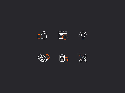 Electrics - Icons branding design electro icon icon set iconography illustration orange uiux website