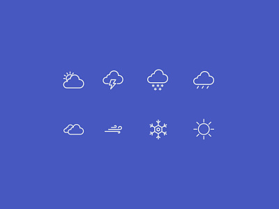 Weather Icon Design app branding design flat hamburg icon illustration illustrations minimal outline outline icons set icon vector weather weather icon