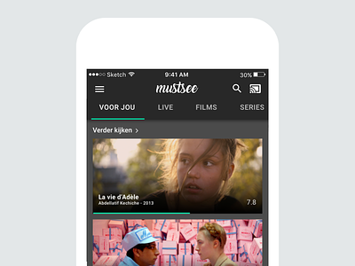 Mustsee app app chromecast design live material series tv uxd vod