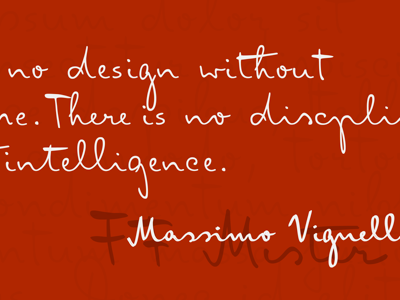 No Design Without handwriting mister k type tuesday vignelli