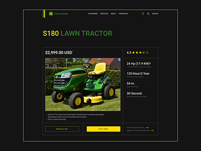 John Deere Website Redesign corporate site figma john deere machinery ui ux design