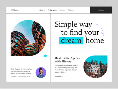 Real Estate Agency Site agency business desktop figma real estate ui ux web design