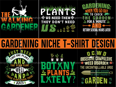 GARDENING NICHE T SHIRT DESIGN BUNDLE