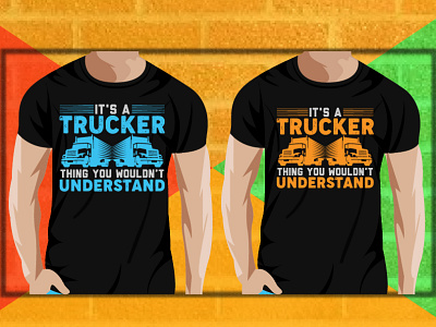 Trucker T shirt Design