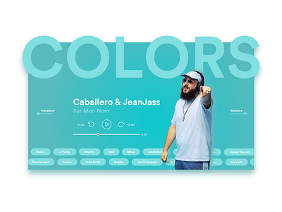 Colors Landing Page - Audio Player