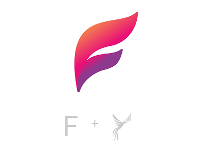 FENIX/ logo bird fire fire colors gradient gradient design gradient logo logo phoenix sign wing word word f