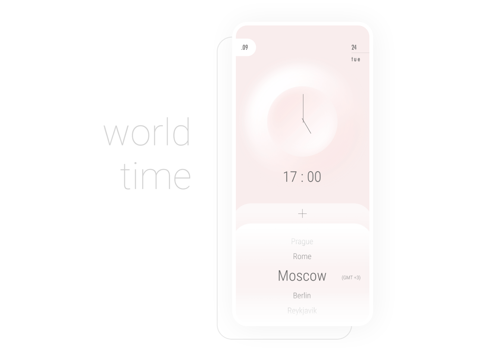 World Time animatedgif animation app design gently gig gradient interface light phone time ui uiux world world time