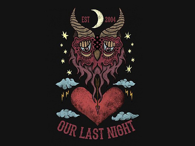 Our Last Night band cloud heart music night ourlastnight owl star yeroma