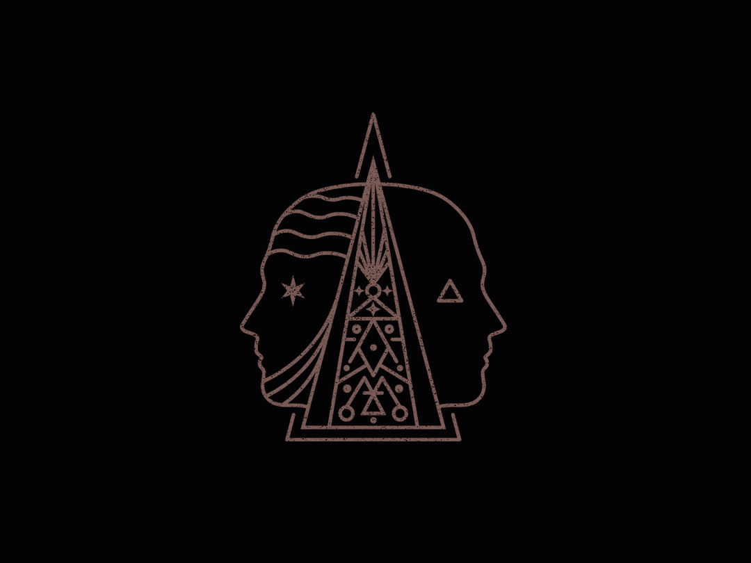 The Human Race space streetwear brand univers stars sign mystic icon black simple vintage dark occult woman man artwork line symbol logo