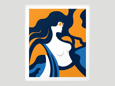 Summer Woman abstract art artwork beach brand design flat girl graphic illustration lady sexy summer sun trend woman