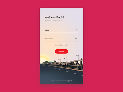 Login UI Concept for iOS & Android App 64px ahmedabad android contest design ellisebridge ios login travel ui uplabs winner