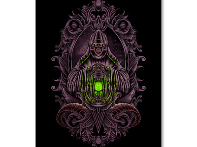 grim repear green lamp