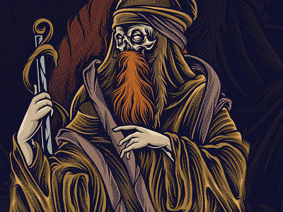 wizard art artwork design graphic illustration illustrator king magic wizard