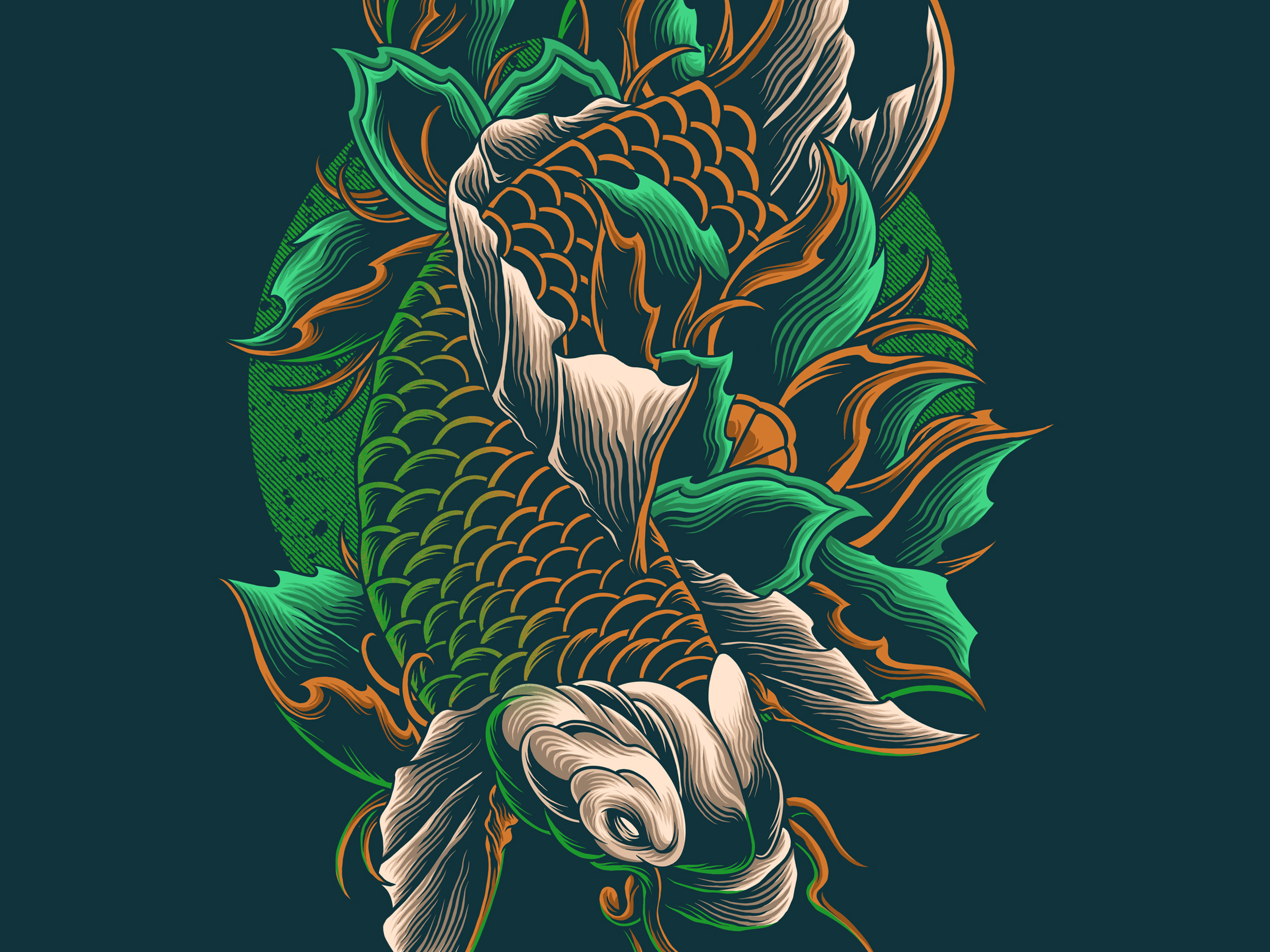 Tribal style koi :: Behance