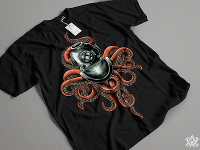 kraken artwork art artwork design drawing graphic art helmet illustration illustrator kraken sea