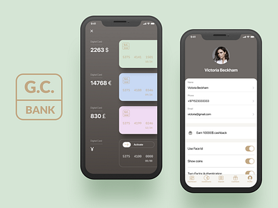Branding and UI for digital banking app