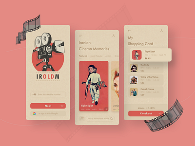 Old Iranian Movies Collection Shop app adobe xd adobexd app collection illustrator inspiration mobile app design mobile design mobile ui mobileapplication movie movies online shopping online store shop ui uidesign uiux ux uxdesign